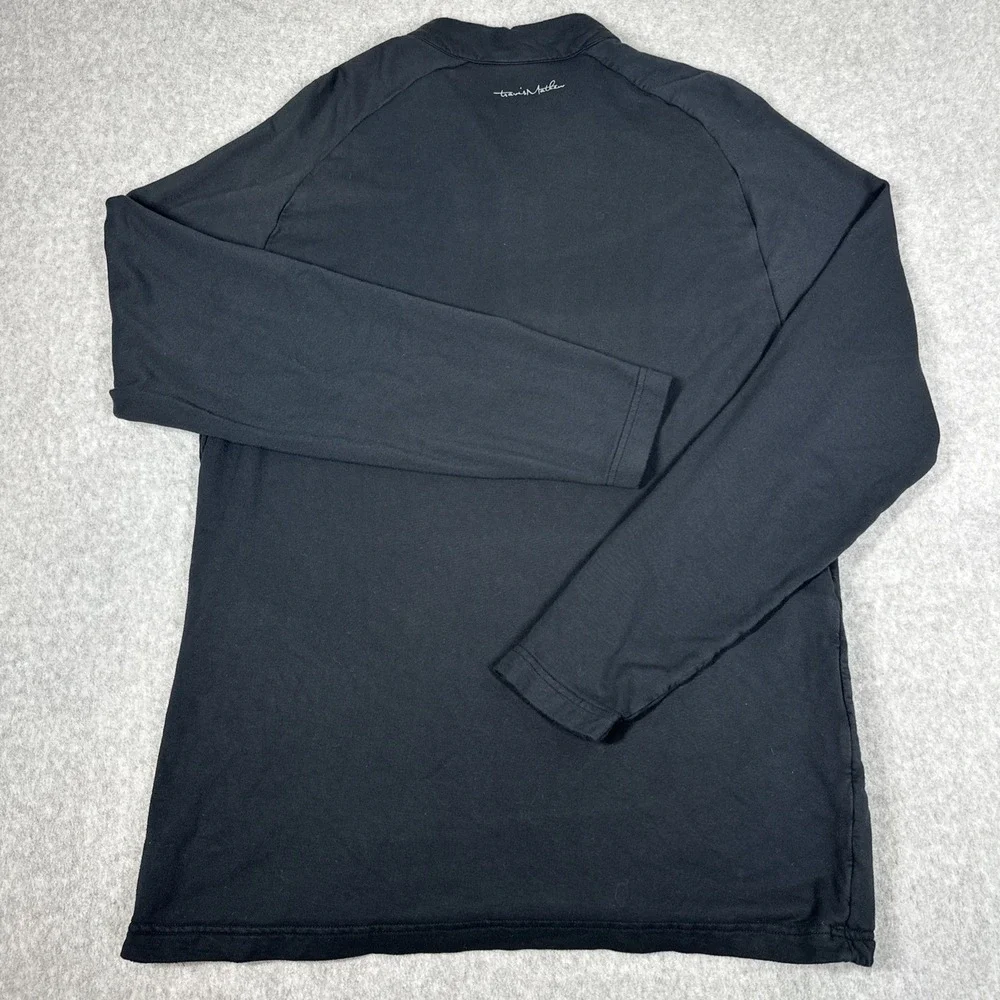 Travis Mathew Men's 1/4 Zip Networking Golf Pullover Athleisure Size M Black
